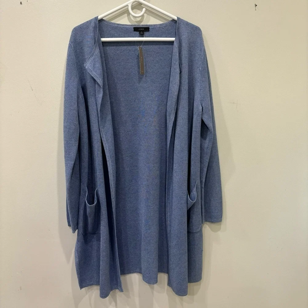 J.Crew Julliete Linen Blend Open Cardigan Women’s Size Medium NEW